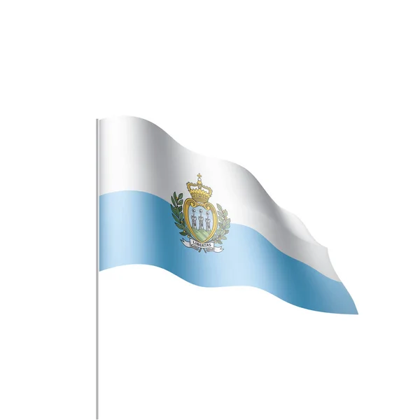 Bandera de San Marino, ilustración vectorial — Vector de stock