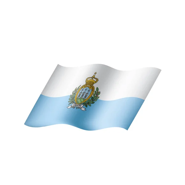 San Marino bayrağı, vektör çizim — Stok Vektör