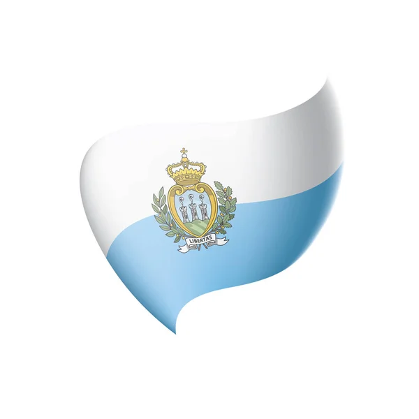 Bandera de San Marino, ilustración vectorial — Archivo Imágenes Vectoriales
