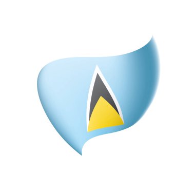 Saint Lucia bayrak, vektör çizim