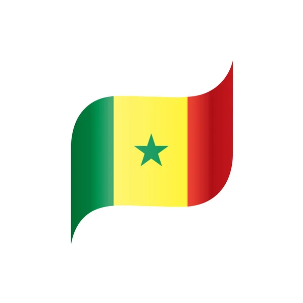 Bandiera del Senegal, illustrazione vettoriale — Vettoriale Stock