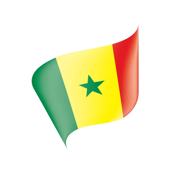 Flaga Senegalu, ilustracja wektora — Wektor stockowy