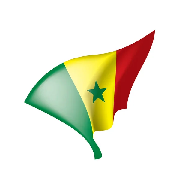 Drapeau Sénégal, illustration vectorielle — Image vectorielle