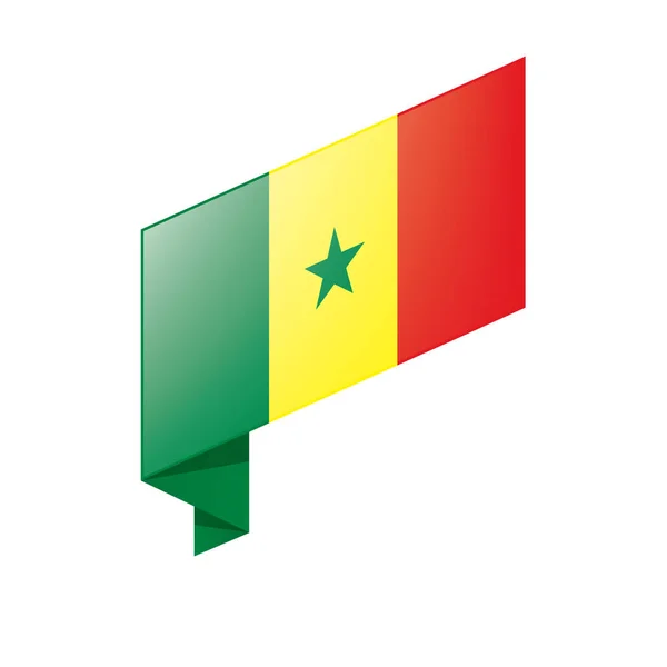 Bandera de Senegal, ilustración vectorial — Vector de stock