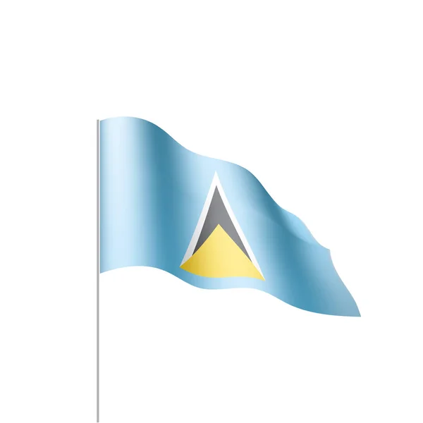Saint Lucia flagga, vektorillustration — Stock vektor