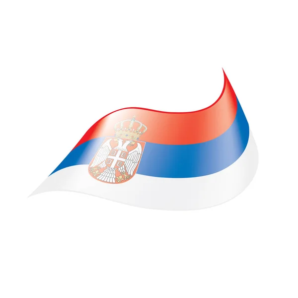 Szerb zászlót, vektoros illusztráció — Stock Vector
