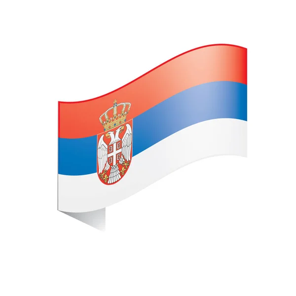 Bandera de Serbia, ilustración vectorial — Vector de stock