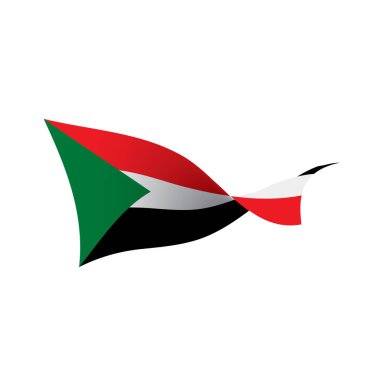 Sudan bayrağı, vektör illüstrasyonu