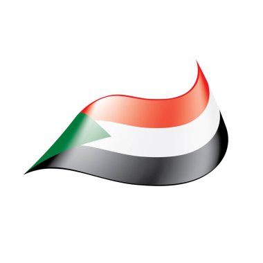 Sudan bayrağı, vektör illüstrasyonu