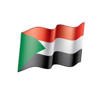 Sudan bayrağı, vektör illüstrasyonu