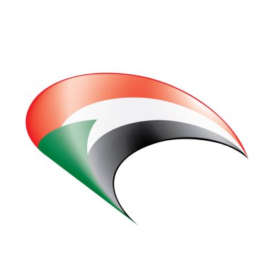 Sudan bayrağı, vektör illüstrasyonu
