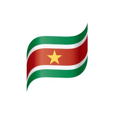 Surinam bayrak, vektör çizim
