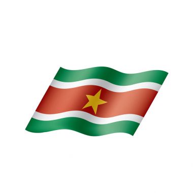 Surinam bayrak, vektör çizim