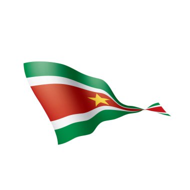 Surinam bayrak, vektör çizim