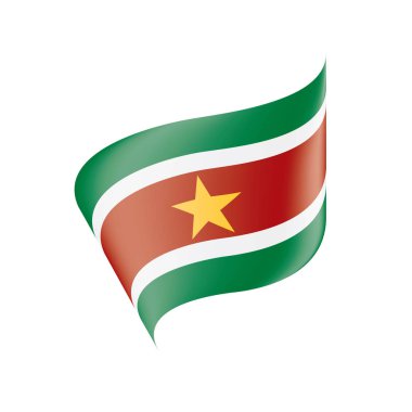 Surinam bayrak, vektör çizim