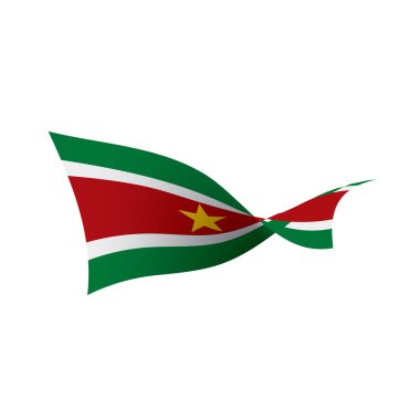Surinam bayrak, vektör çizim