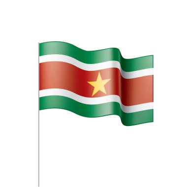 Surinam bayrak, vektör çizim