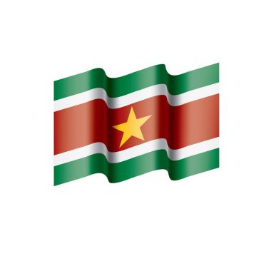 Surinam bayrak, vektör çizim