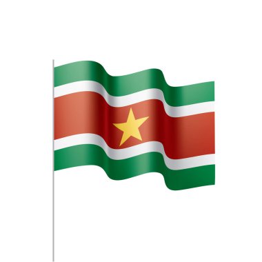 Surinam bayrak, vektör çizim