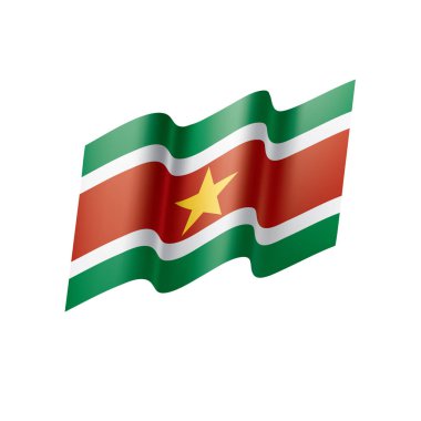 Surinam bayrak, vektör çizim