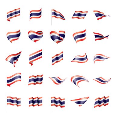 Tayland bayrağı, vektör çizim