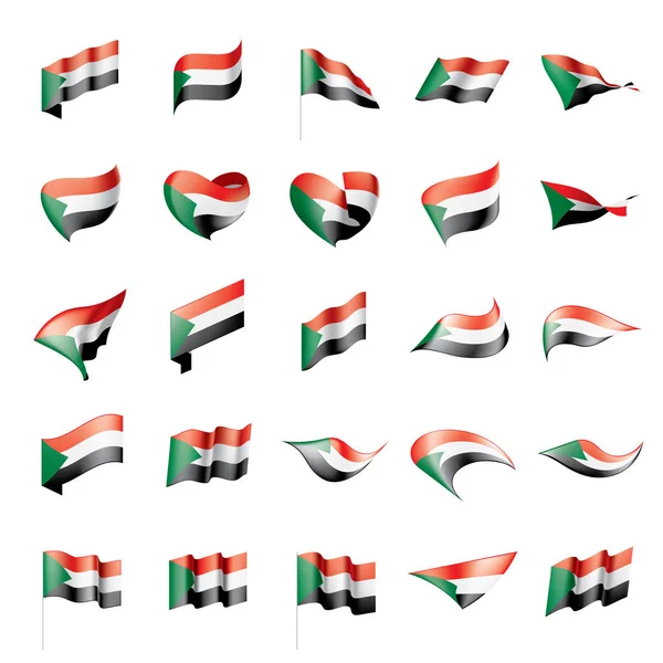 Sudan bandera, ilustración vectorial — Vector de stock