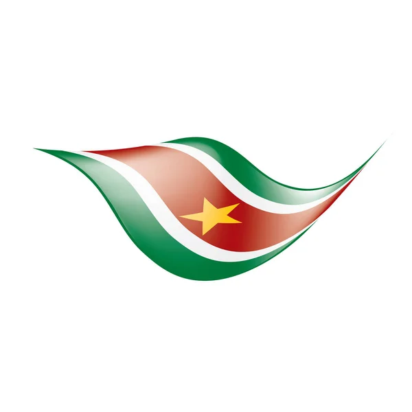 Surinamská vlajka, vektorové ilustrace — Stockový vektor