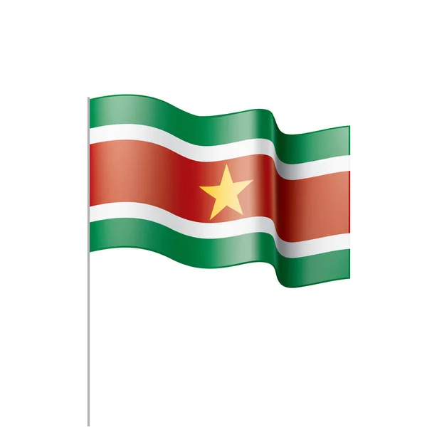 Flaga Surinamu, ilustracji wektorowych — Wektor stockowy