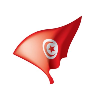 Tunus bayrağı, vektör illüstrasyonu