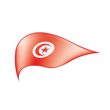 Tunus bayrağı, vektör illüstrasyonu