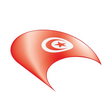 Tunus bayrağı, vektör illüstrasyonu