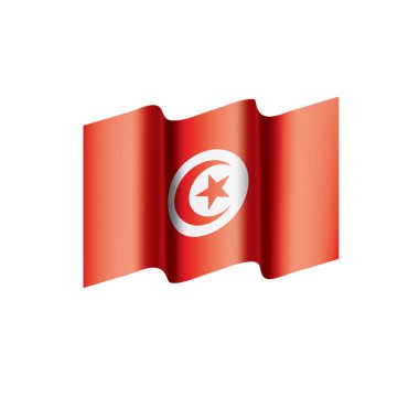 Tunus bayrağı, vektör illüstrasyonu
