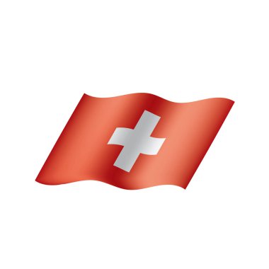 İsviçre bayrağı, vektör illüstrasyonu