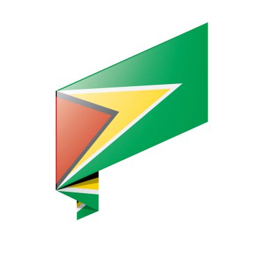 Guyana bayrak, vektör çizim