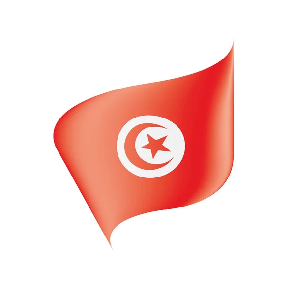 Tunesien-Flagge, Vektorillustration — Stockvektor