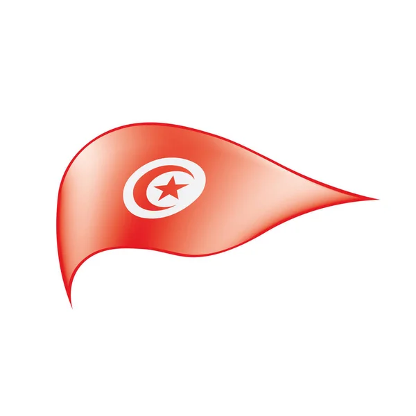 Флаг Туниса, векторная иллюстрация — стоковый вектор