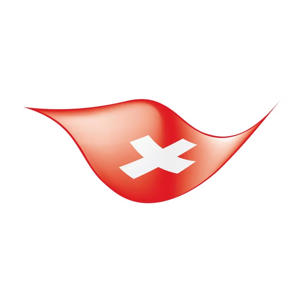 Szwajcarska flaga, ilustracja wektora — Wektor stockowy