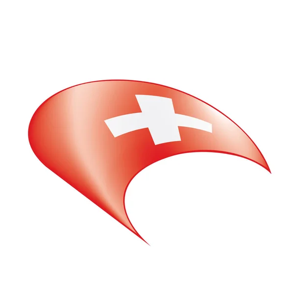 Drapeau suisse, illustration vectorielle — Image vectorielle