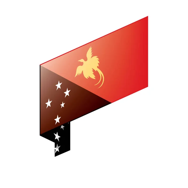 Pápua Új-Guinea zászló, vektor — Stock Vector