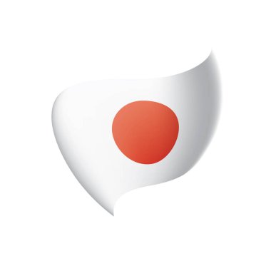 Japonya bayrağı, vektör illüstrasyonu