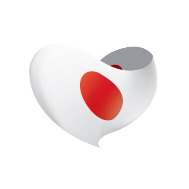 Japonya bayrağı, vektör illüstrasyonu