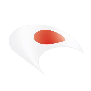Japonya bayrağı, vektör illüstrasyonu