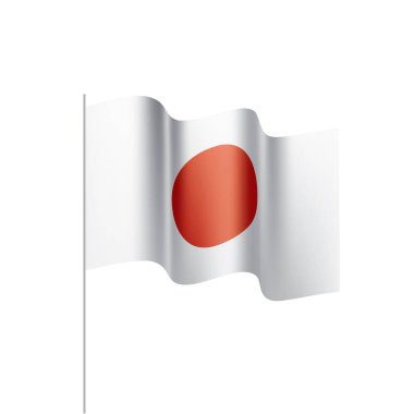 Japonya bayrağı, vektör illüstrasyonu