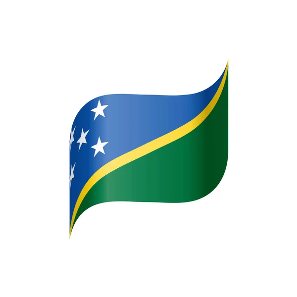 De vlag van de Salomonseilanden, vectorillustratie — Stockvector