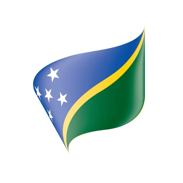 Bandiera delle Isole Salomone, illustrazione vettoriale — Vettoriale Stock