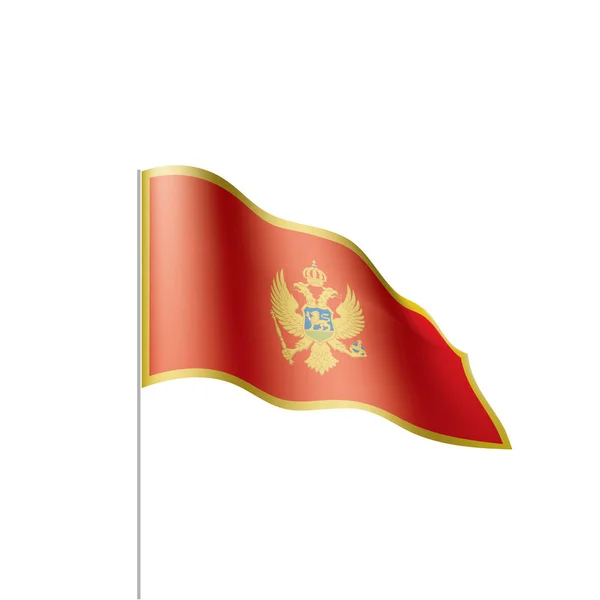 Montenegró zászló, vektoros illusztráció — Stock Vector