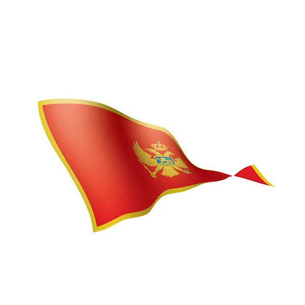 Bandera montenegro, ilustración vectorial — Vector de stock