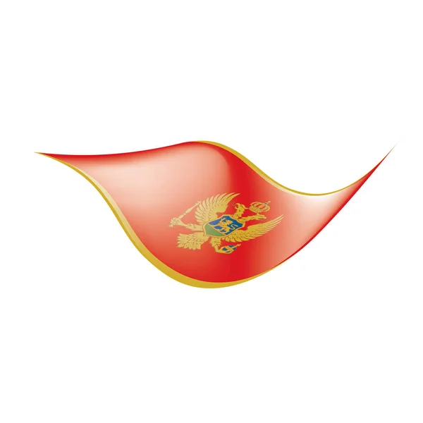 Montenegro Flagge, Vektorillustration — Stockvektor