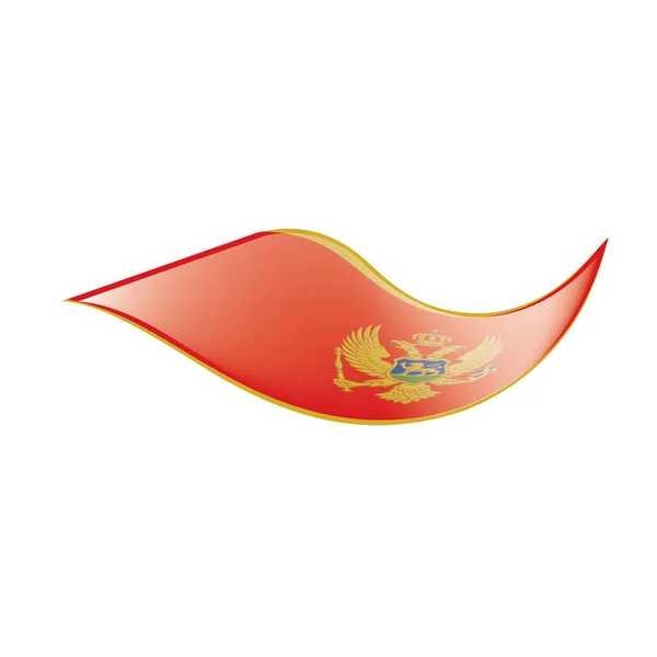 Montenegró zászló, vektoros illusztráció — Stock Vector