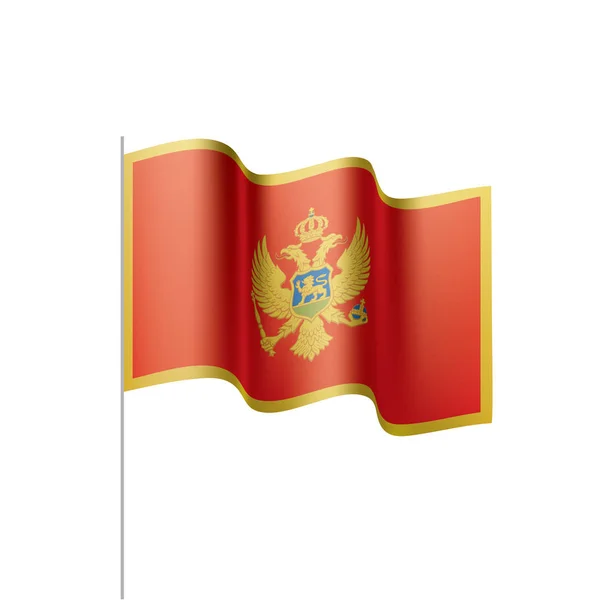 Montenegro flag, vektor illustration – Stock-vektor